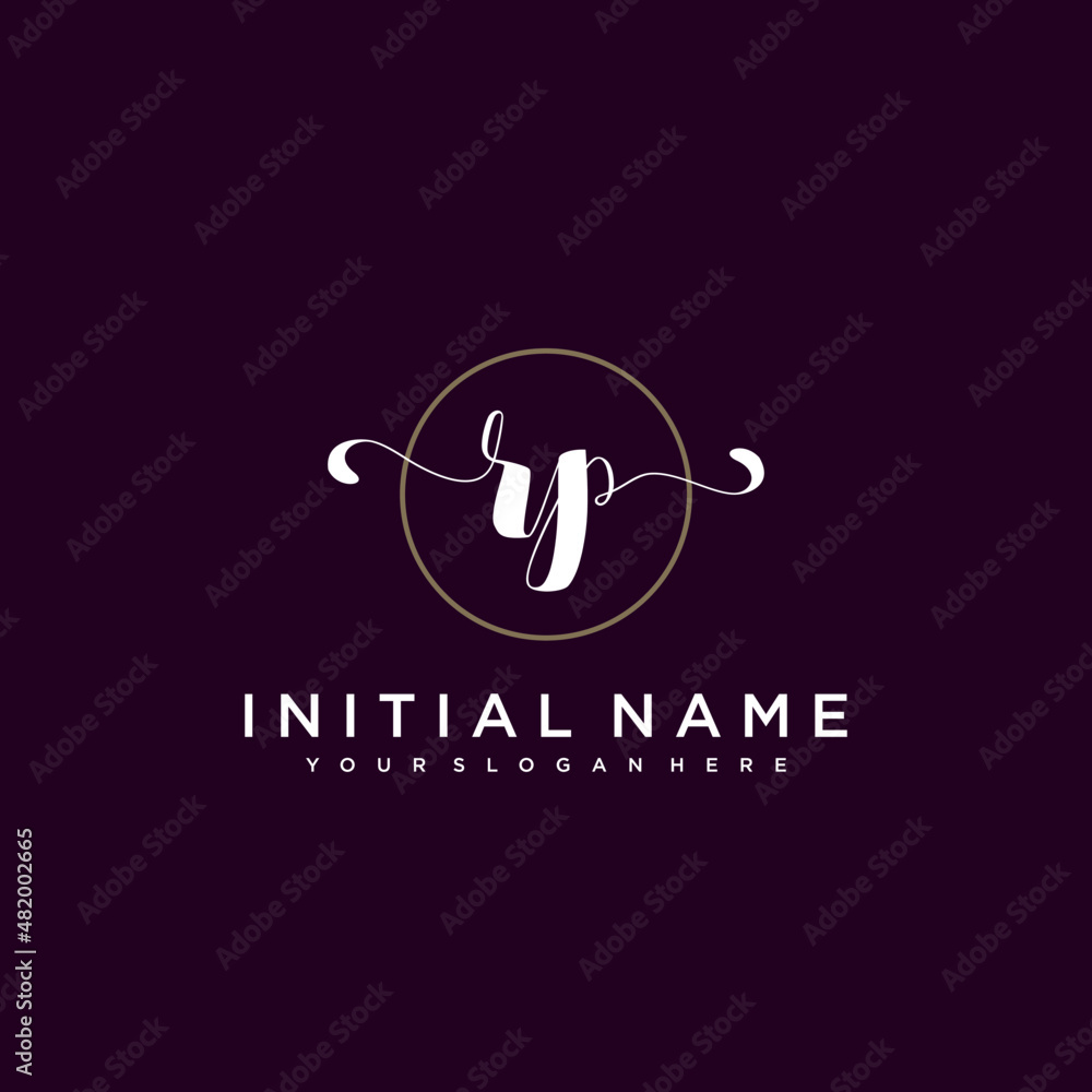 Obraz premium RP Beautiful handwriting logo or wedding monograms collection