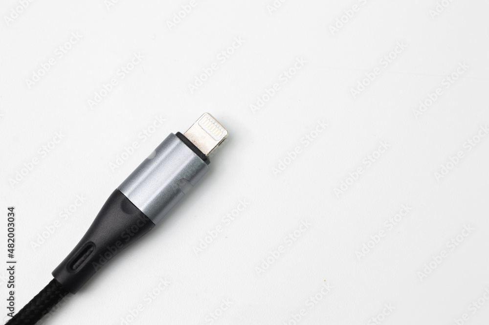 Smartphone usb charger isolated on a white background Smartphone usb charger isolated on a white background