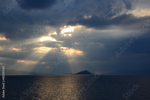 a beautiful summer greek sunset