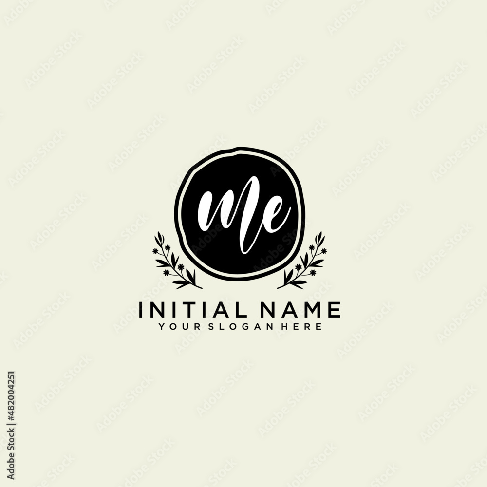 ME monogram logo template vector ME monogram logo template vector