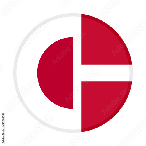 Free Download round icon with japan and denmark flags. vector illustration isolated on white background	
 - GFXLoad