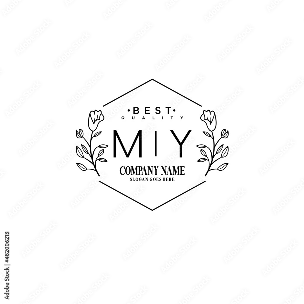 MY Hand drawn wedding monogram logo MY Hand drawn wedding monogram logo