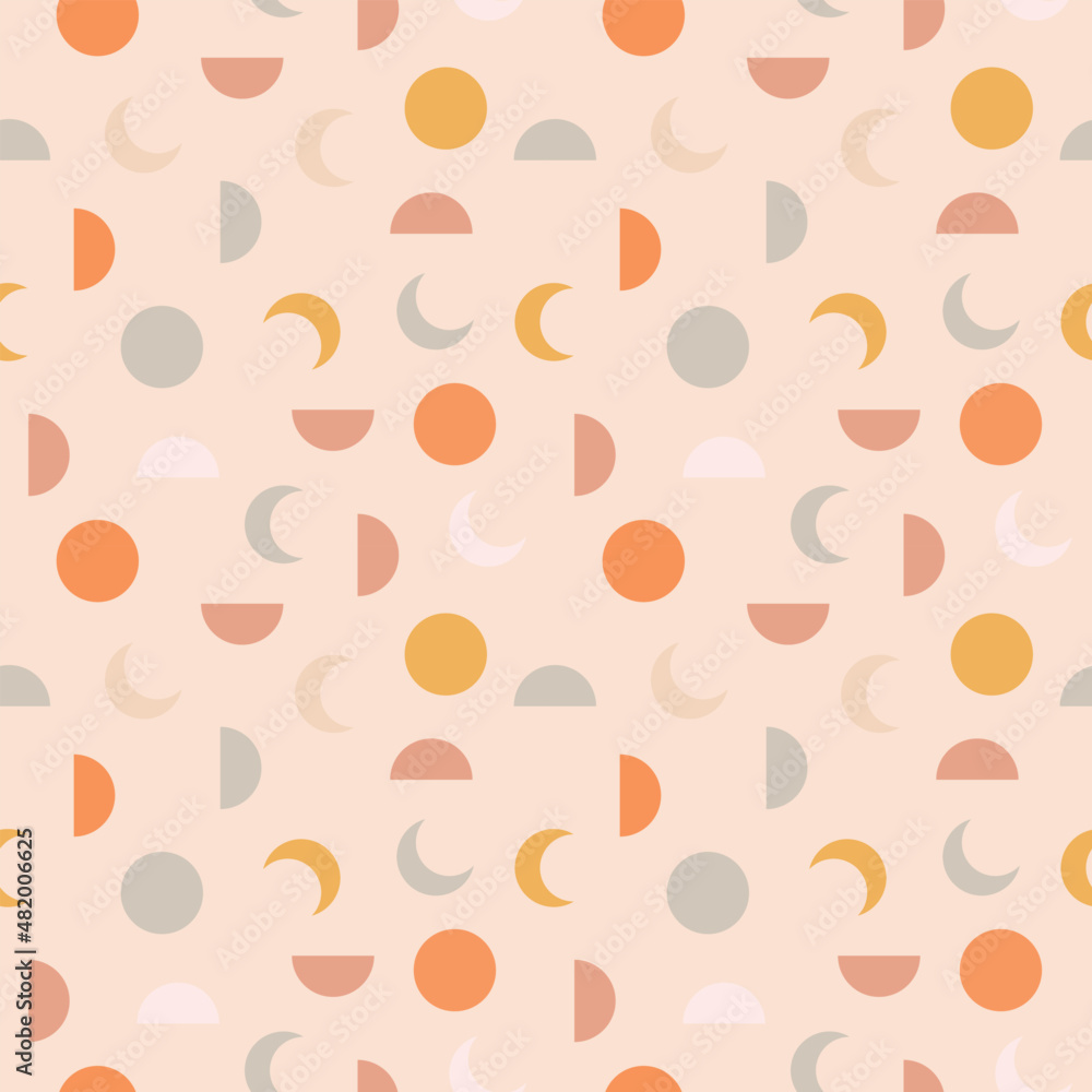 Moon phases seamless pattern, phase of moon vector background, modern elegant surface pattern Moon phases seamless pattern, phase of moon vector background, modern elegant surface pattern