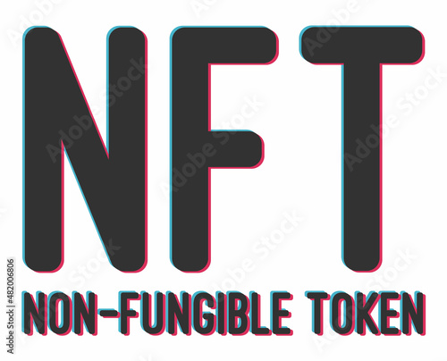 NFT Non-Fungible Tokens Digital Art Concept