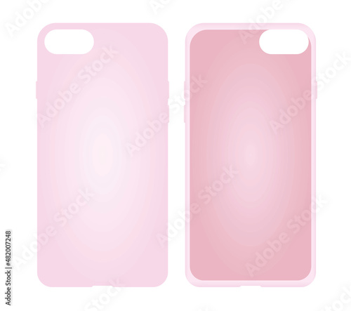 Pink phone case. vector illustration