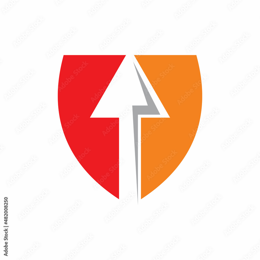arrow shield color shape logo design arrow shield color shape logo design