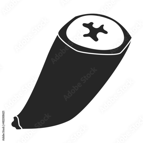 Banana vector icon.Black vector icon isolated on white background banana.