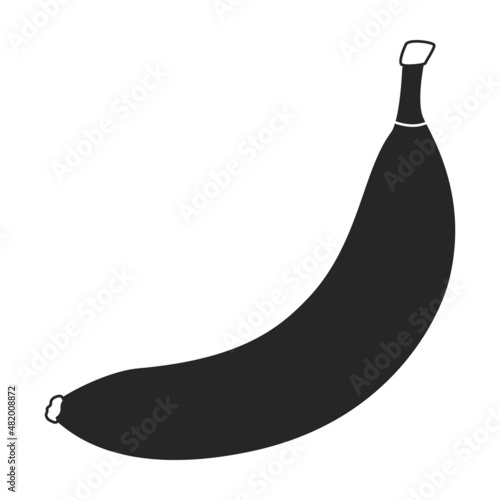 Banana vector icon.Black vector icon isolated on white background banana.