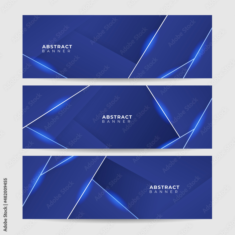 Corporate business blue wide banner design background Corporate business blue wide banner design background