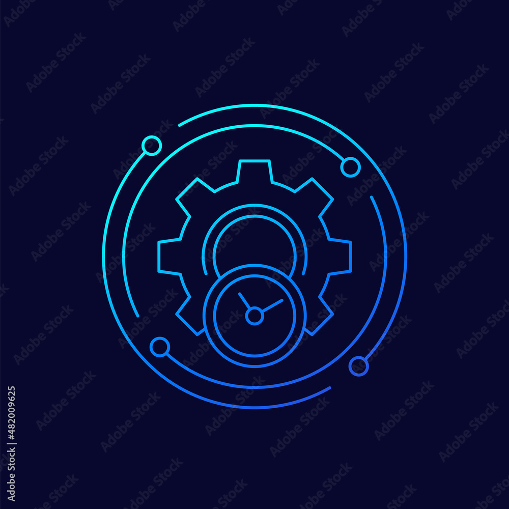 efficiency and efficient production line vector icon efficiency and efficient production line vector icon