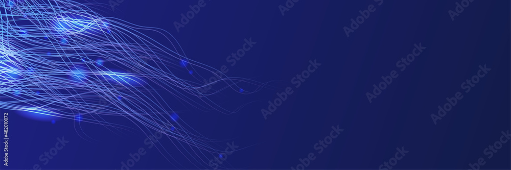 Networking neon style blue wide banner design background. Abstract banner design with dark blue geometric background. Vector illustration Networking neon style blue wide banner design background. Abstract banner design with dark blue geometric background. Vector illustration