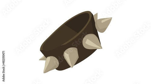 Collar icon animation best cartoon object on white background