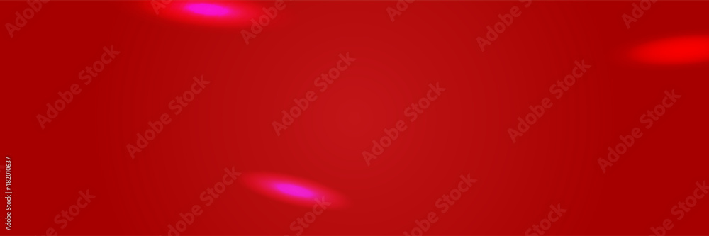 Obraz premium Abstract neon style red wide banner design background. Abstract banner design with dark red technology geometric background. Vector illustration