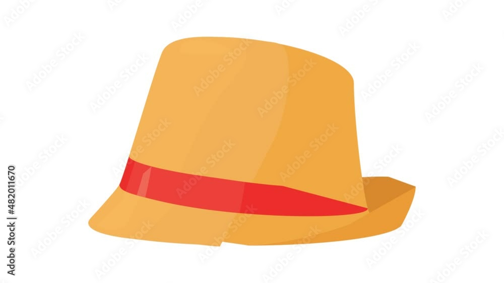 Man hat icon animation best cartoon object on white background Man hat icon animation best cartoon object on white background