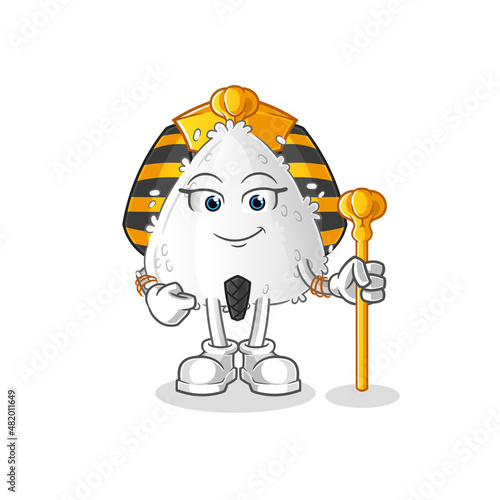 onigiri ancient egypt cartoon. cartoon mascot vector