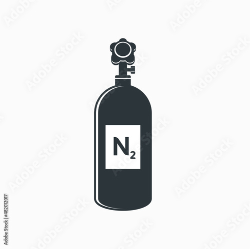 illustration of nitrous oxide system, auto sport icon, vector art.