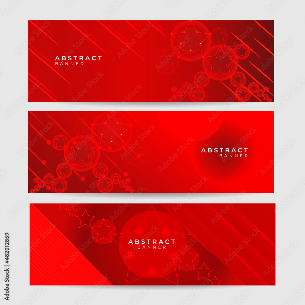 Display abstract red wide banner design background Display abstract red wide banner design background