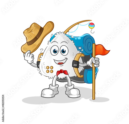onigiri scout vector. cartoon character
