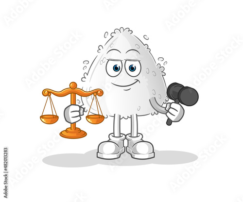 onigiri lawyer cartoon. cartoon mascot vector