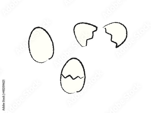 卵　たまご　手描き　イラスト