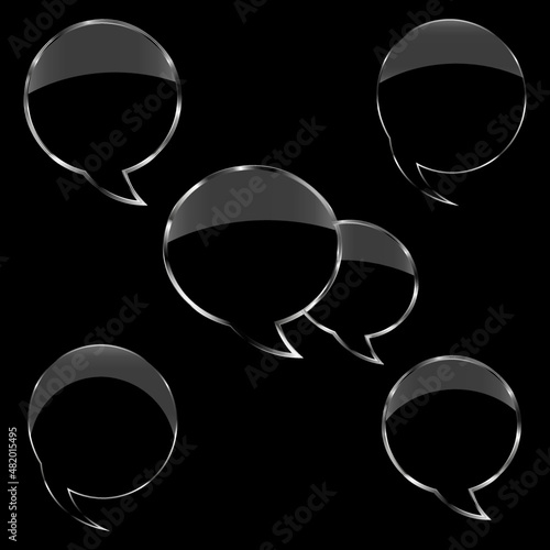 Talk bubble.Set of blank bubble speech isolated. Cloud speech bubbles collection. Vector