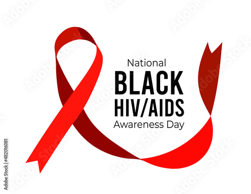 National Black HIV AIDS Awareness Day. Vector illustration on white