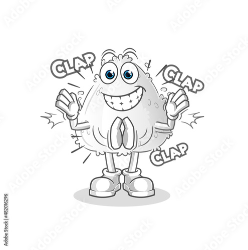 onigiri applause illustration. character vector