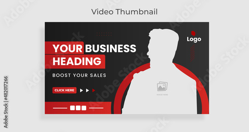Creative business  thumbnail and web banner template  Vector design. Customizable web banner template and thumbnail.
