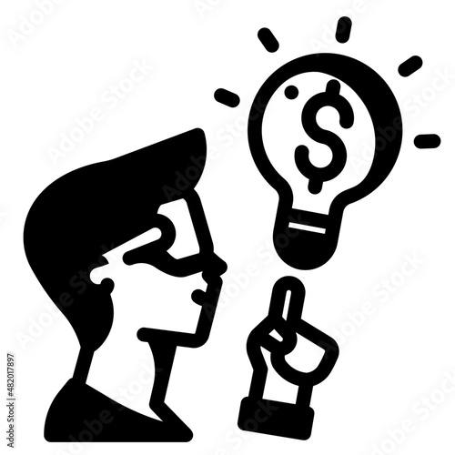 investor glyph icon