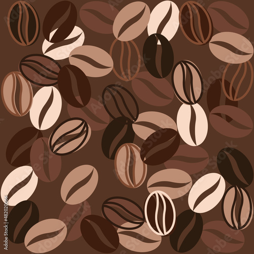 Coffee background different blends and types