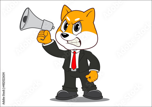 shiba inu dog cartoon 