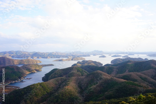 日本 長崎県 対馬 烏帽子岳展望台