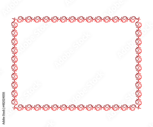 abstract artistic creative red floral border