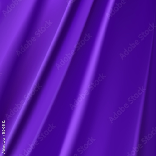 Purple fabric background with wavy shadows vector stock illustration.