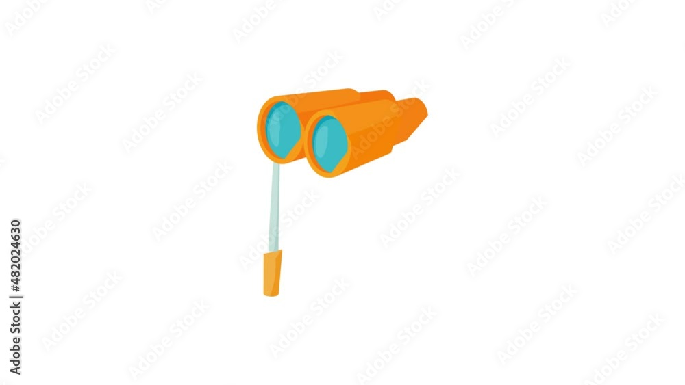 Theatrical binocular icon animation best cartoon object on white background Theatrical binocular icon animation best cartoon object on white background