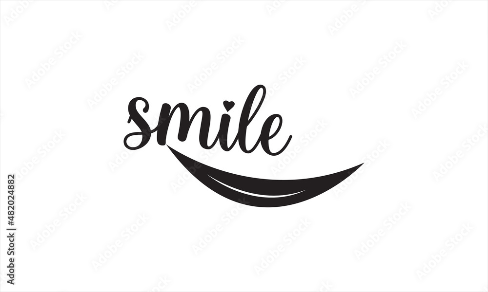 Obraz premium smile minimalist t-shirt design