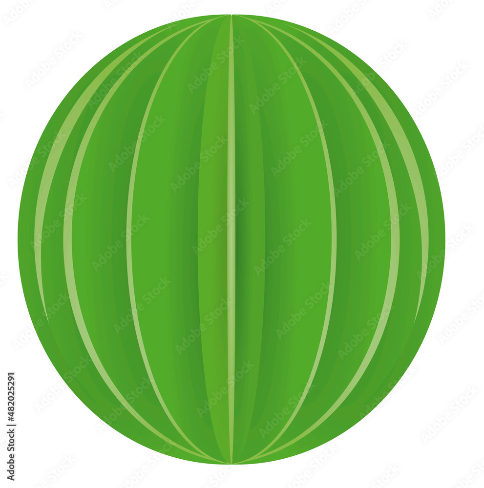Green origami ball. vector illustration Green origami ball. vector illustration