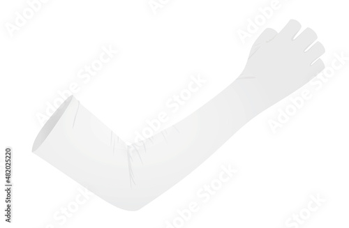 White  arm support. vector illustration