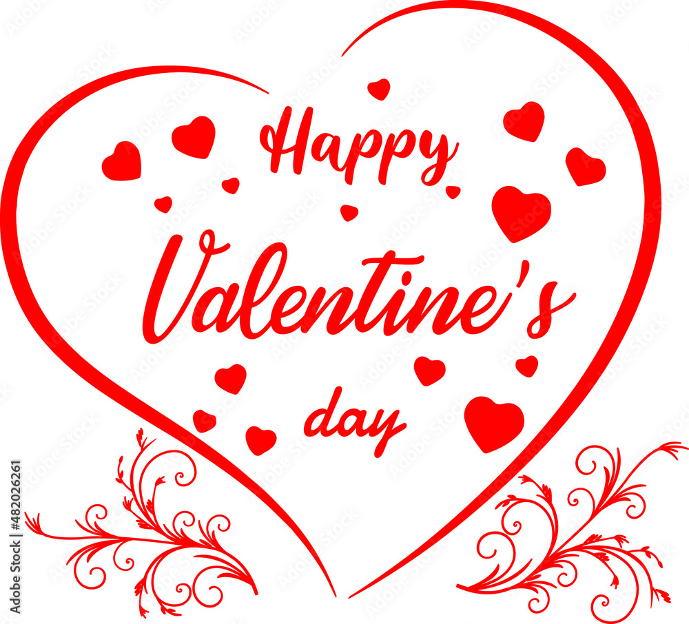 valentines day greeting card illustration
