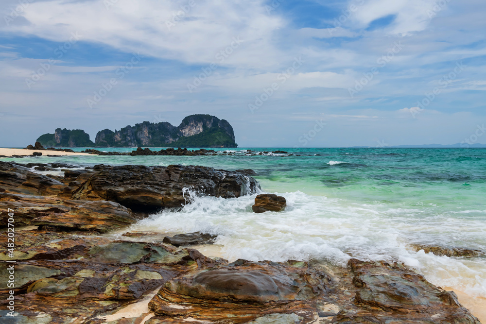Beautiful seascape of Bamboo island, Krabi Beautiful seascape of Bamboo island, Krabi
