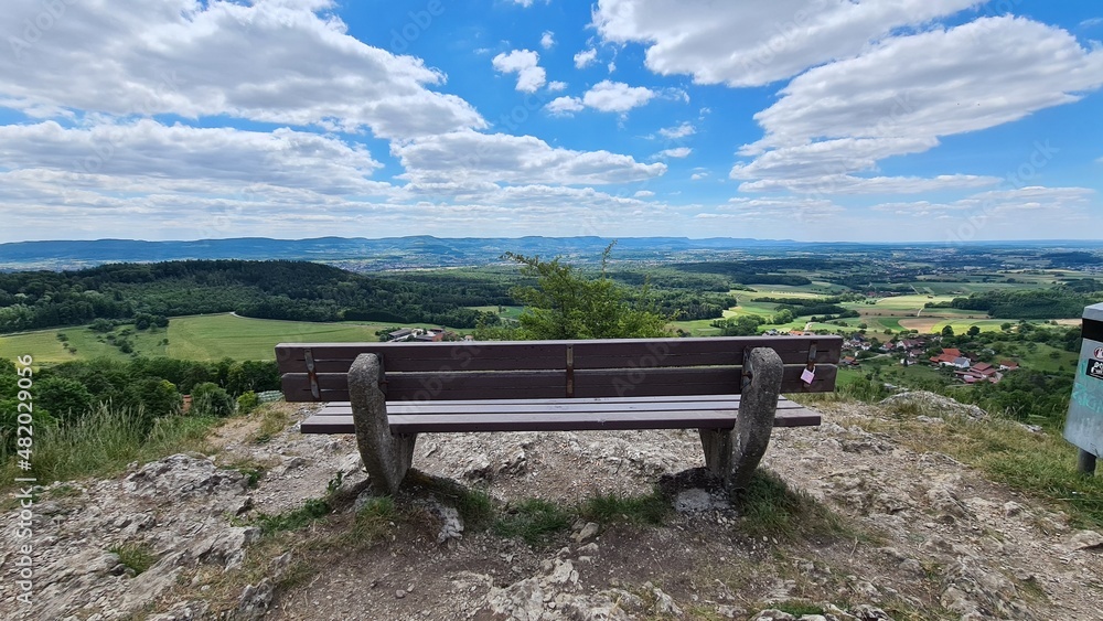 bench in the mountains