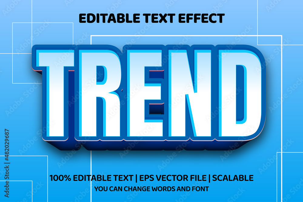 trend editable text style effect