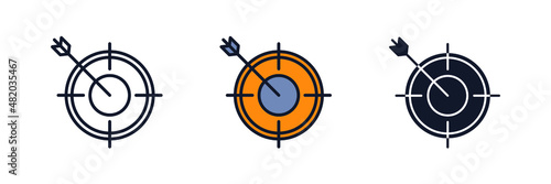 Target icon symbol template for graphic and web design collection logo vector illustration