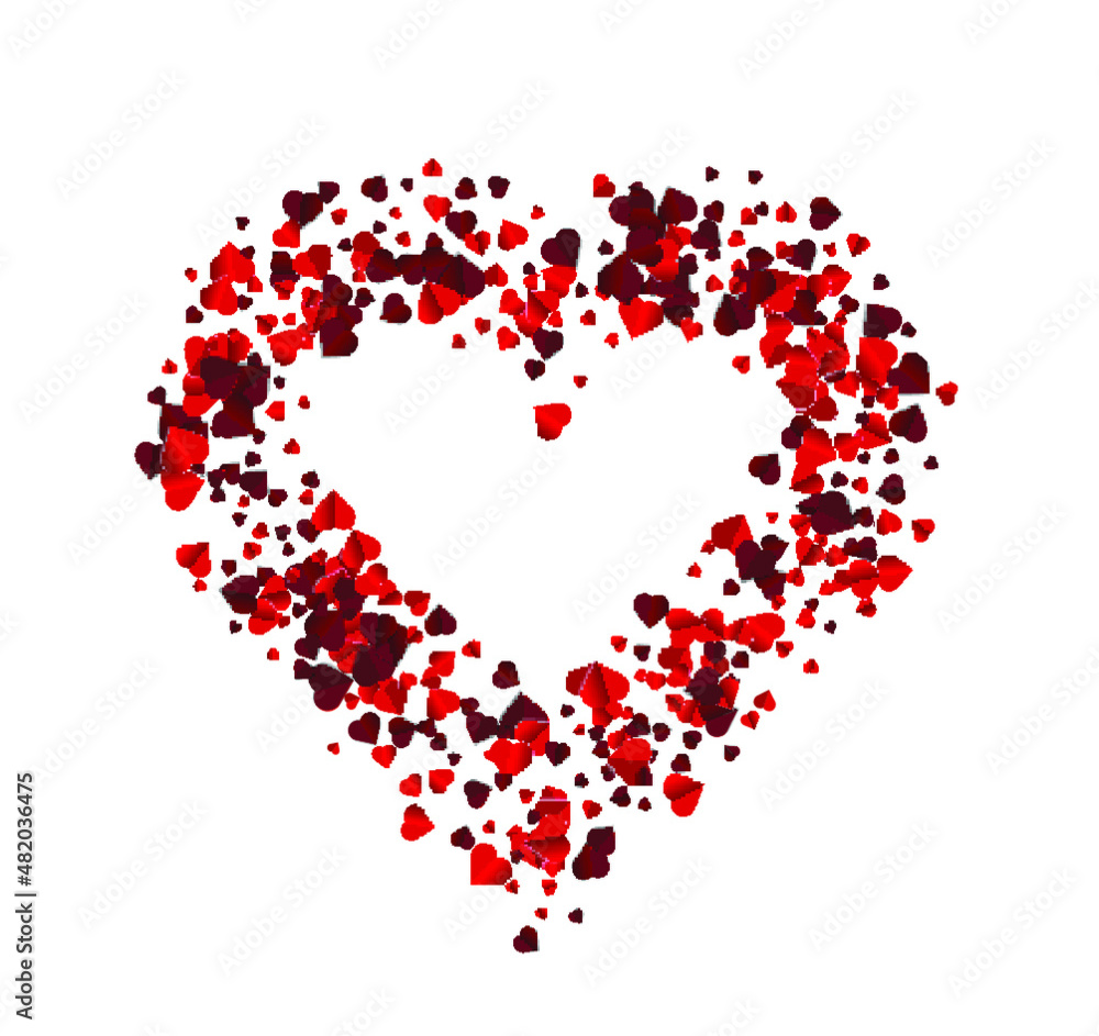 heart background with lighting effect. Vector heart background with lighting effect. Vector