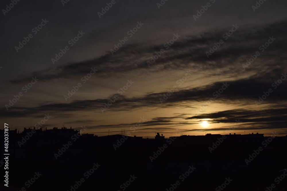 Obraz premium Por do Sol sobre Cidade