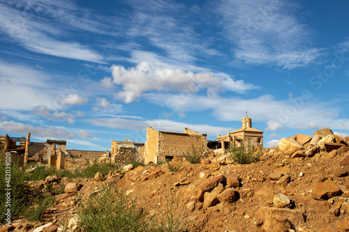 War-torn village photo