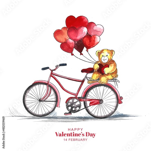 Beautiful hearts valentines day gretting card background © Harryarts