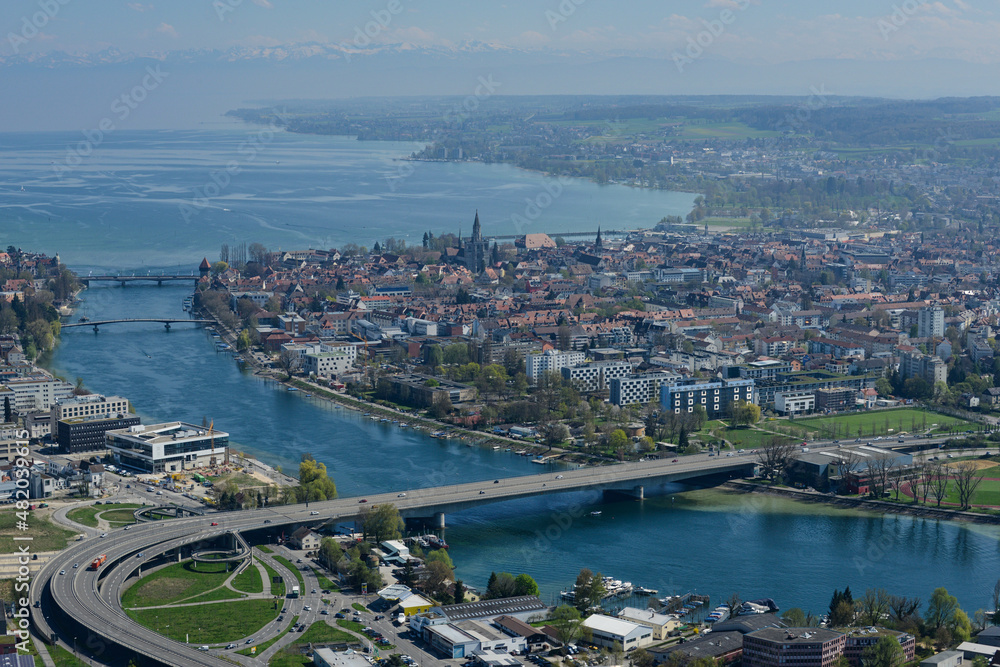 Blick auf Konstanz am Bodensee