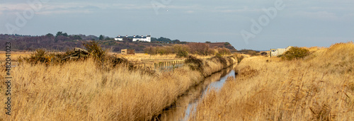 Fototapeta Naklejka Na Ścianę i Meble -  View to Dunwich from Minsmere Nature Reserve Suffolk
