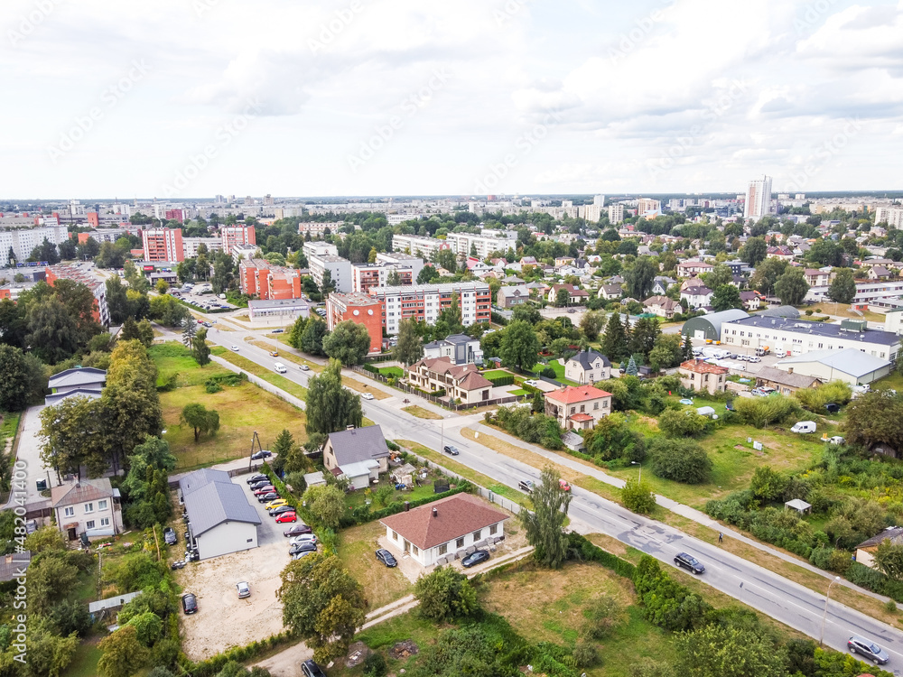 aerial view of the eastern europe city